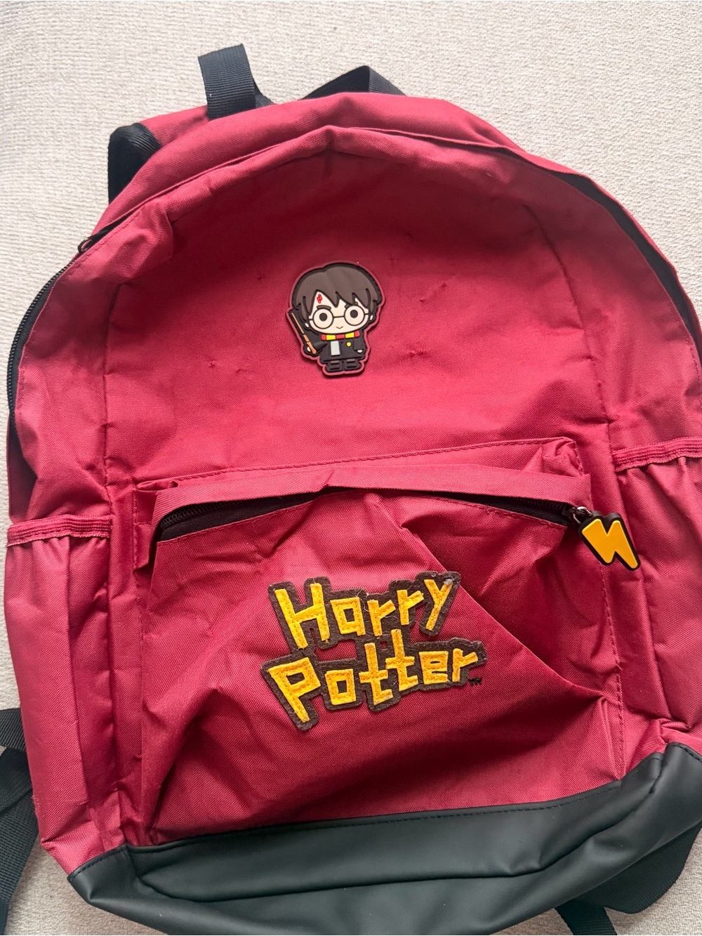 Harry Potter Kids Red Backpack with Lightning Charm